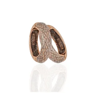 Medium Stardust Rose Gold Hoop-Eze Earrings