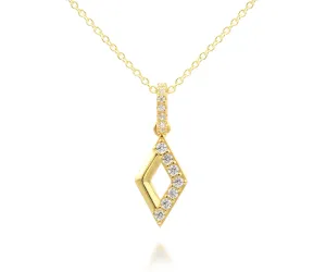 Mini Diamond Pavé Crystal Gold Necklace