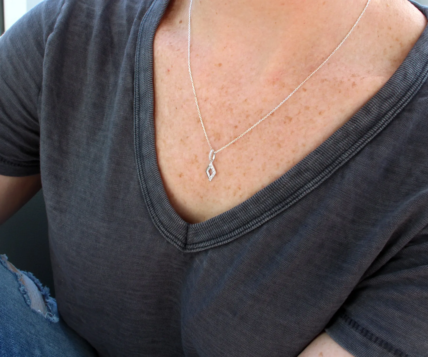 Mini Diamond Pavé Crystal Gold Necklace