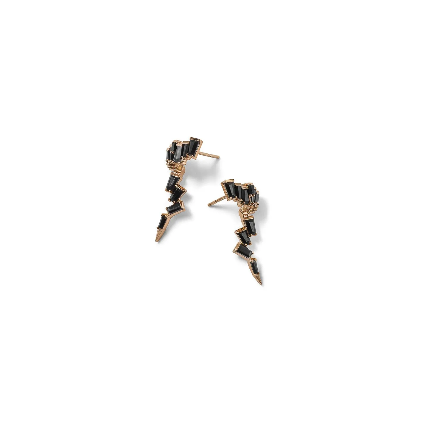 Mini Ruffled Ear Lassos - Black Spinel