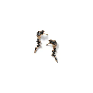 Mini Ruffled Ear Lassos - Black Spinel