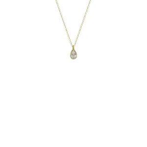 Mini Teardrop Solitaire Crystal Necklace