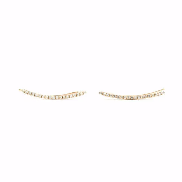 Mirabel Diamond Curved Bar Ear Cuffs