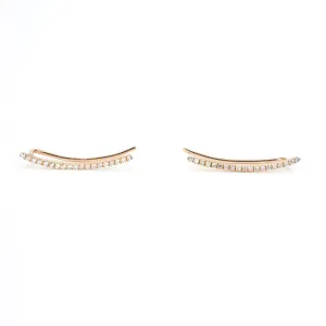 Mirabel Diamond Curved Bar Ear Cuffs