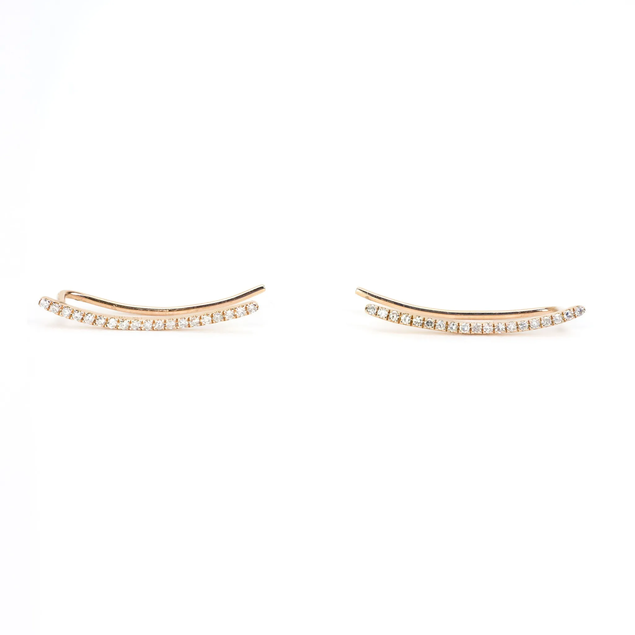 Mirabel Diamond Curved Bar Ear Cuffs