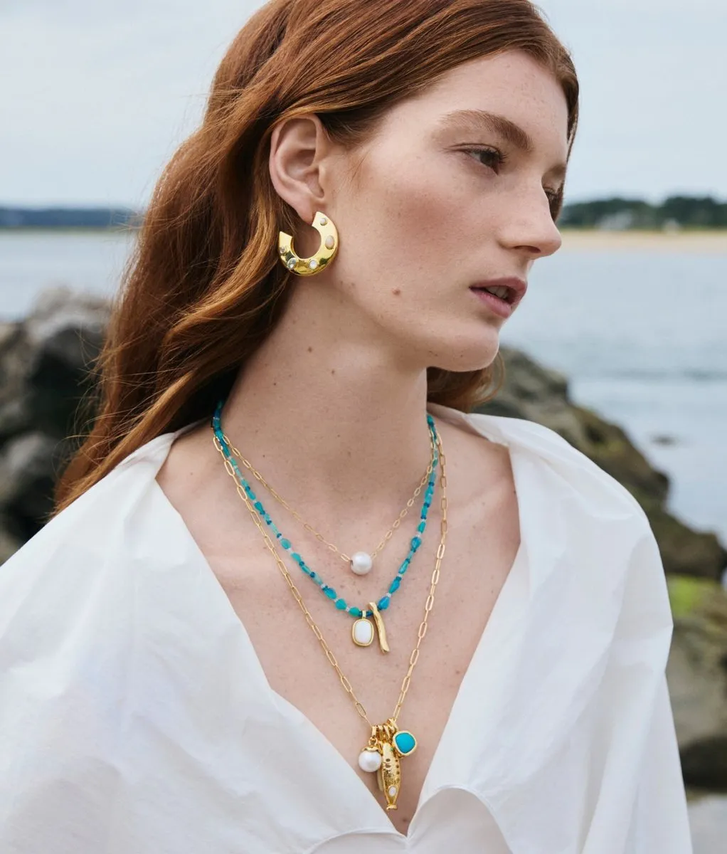 Miyako Necklace in Blue Multi
