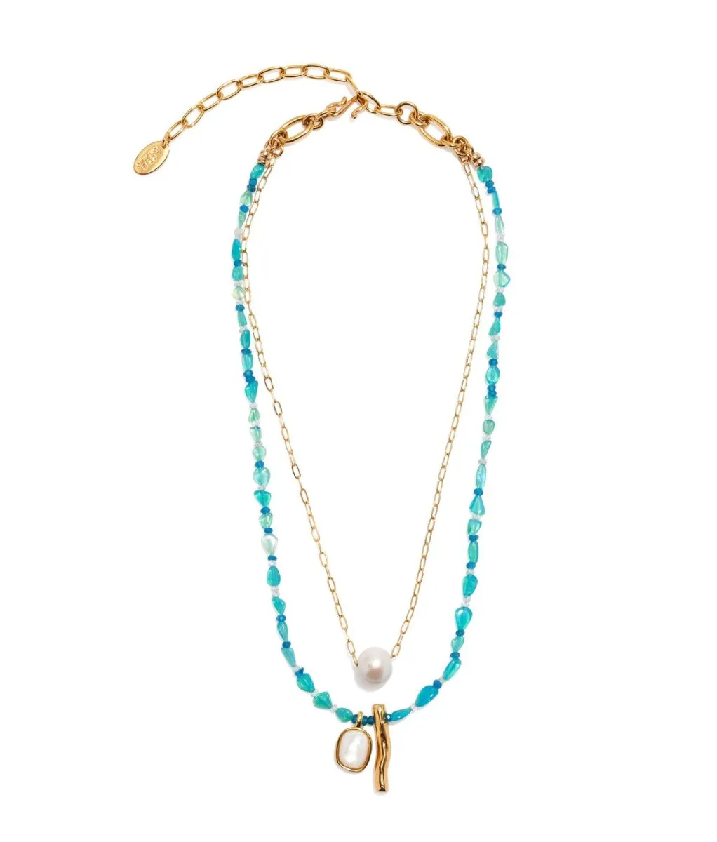 Miyako Necklace in Blue Multi
