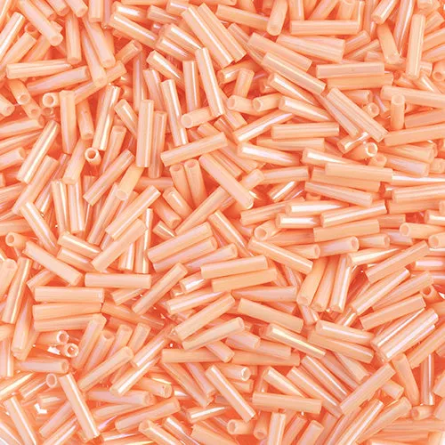 Miyuki Slender Bugle 1.3x6mm Salmon Opaque Semi-Matte