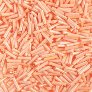 Miyuki Slender Bugle 1.3x6mm Salmon Opaque Semi-Matte