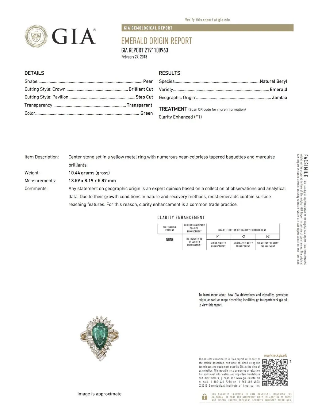Modern 14K White Gold 3CT Zambian Emerald and Diamond Ring