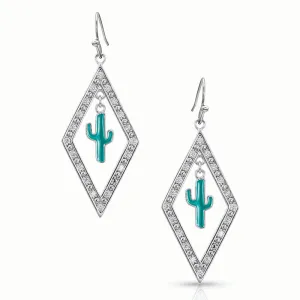 Montana Cactus In Lights Ear Rings