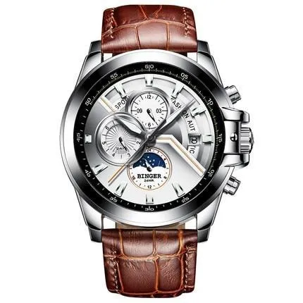 Montre automatique suisse BINGER pour hommes