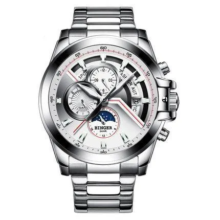 Montre automatique suisse BINGER pour hommes