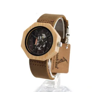Montre en bois Pentagone pour hommes