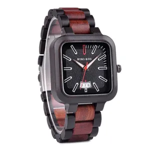 Montre en bois squared