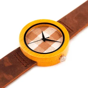 Montre en bois Tissu