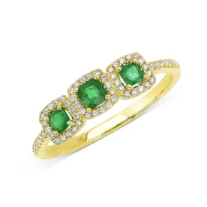 Morgan Emerald and Diamond Ring