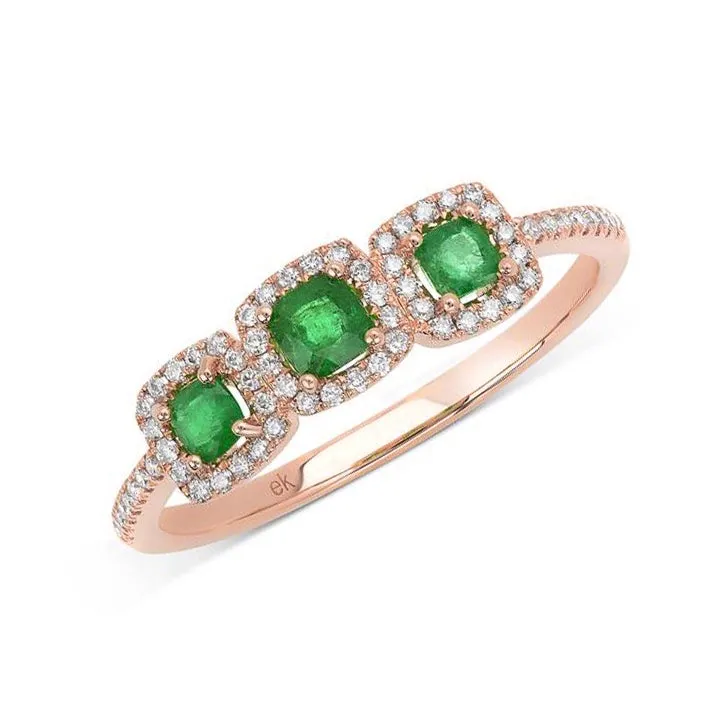 Morgan Emerald and Diamond Ring