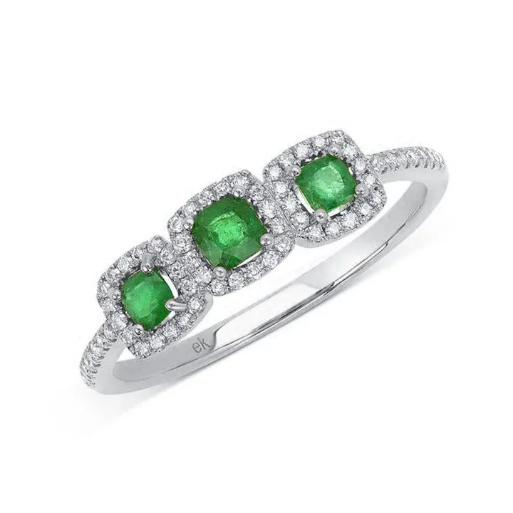 Morgan Emerald and Diamond Ring