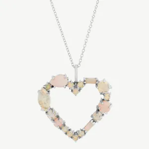 Mosaic Heart Necklace in Pink Cloud Palette