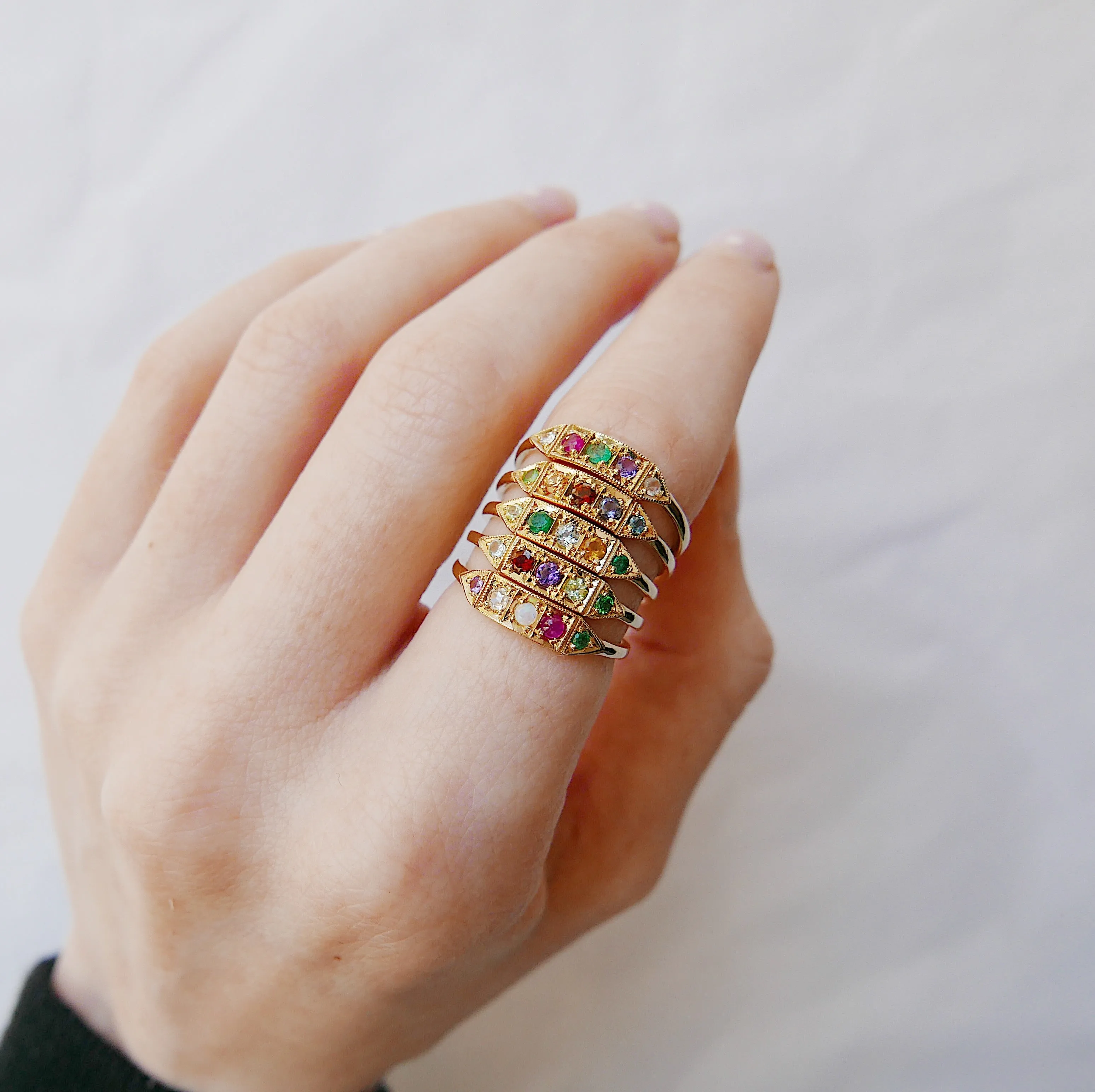 Ms. Goodbar PEACE Acrostic Ring