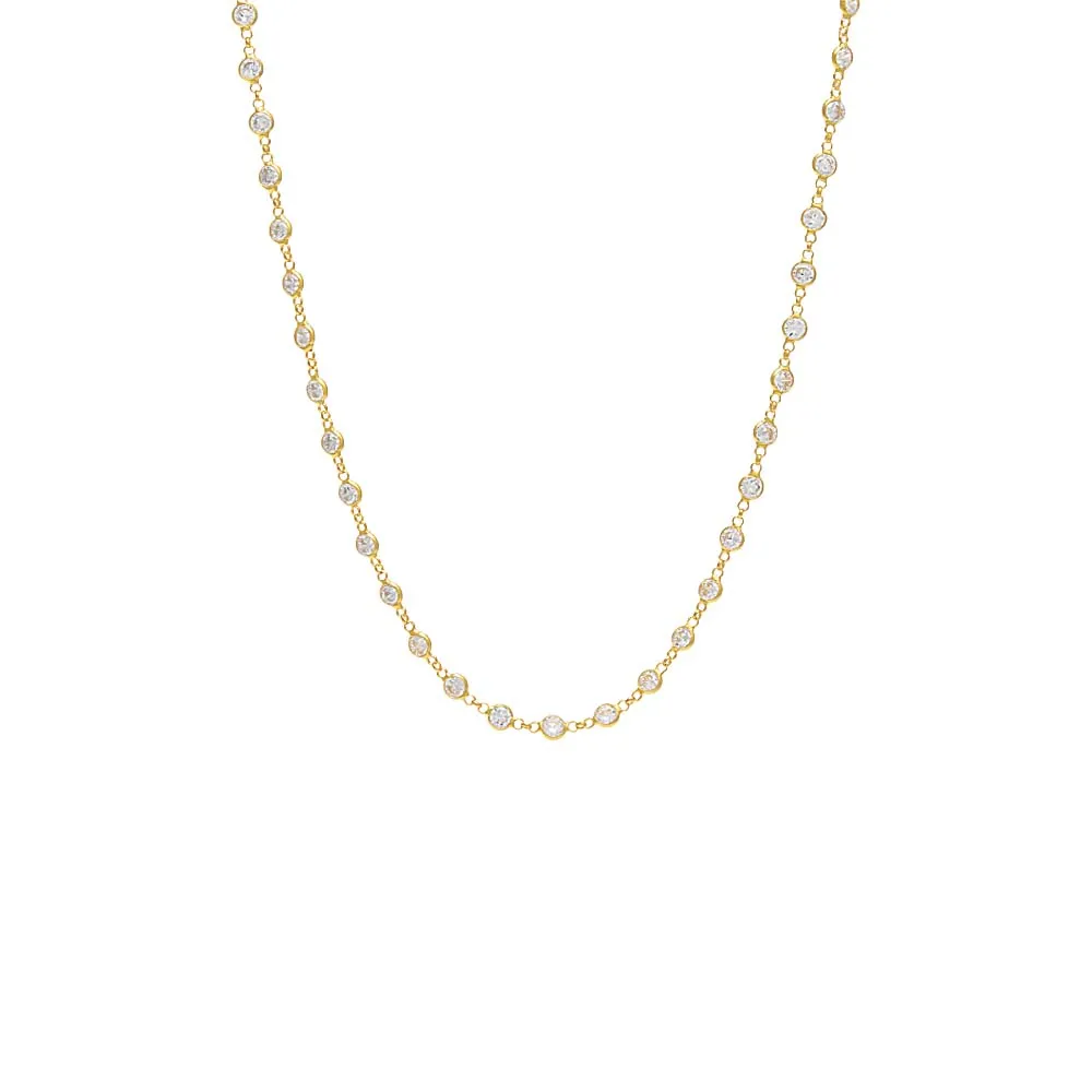 Multi Bezel Crystal Necklace