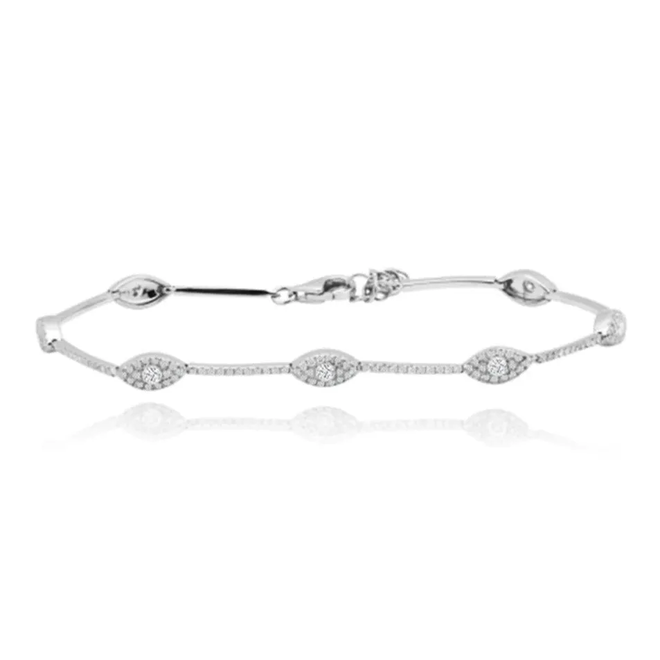 Multi Evil Eye Tennis Bracelet