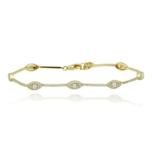 Multi Evil Eye Tennis Bracelet