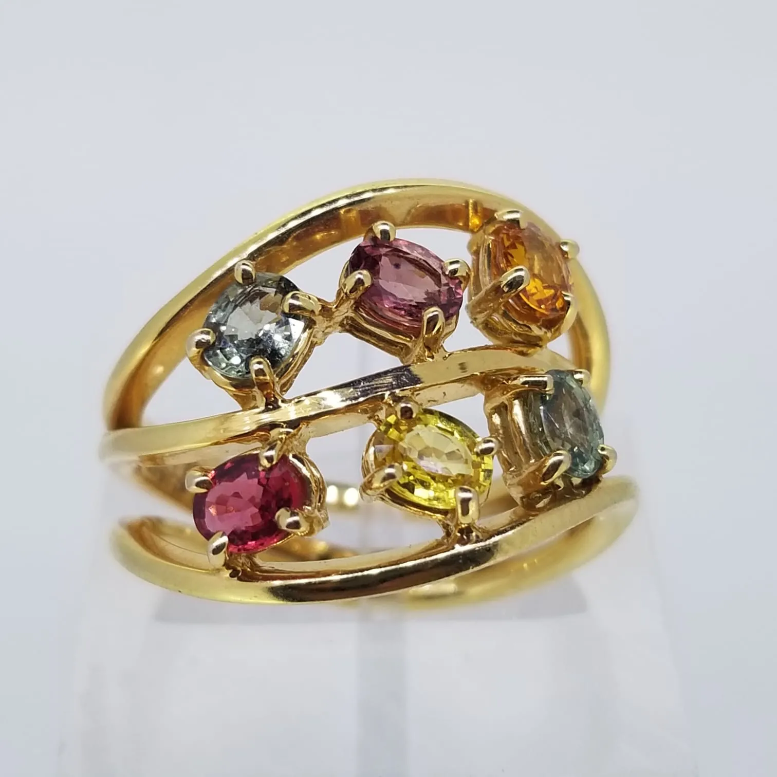 Mutli-Color Sapphire Ring