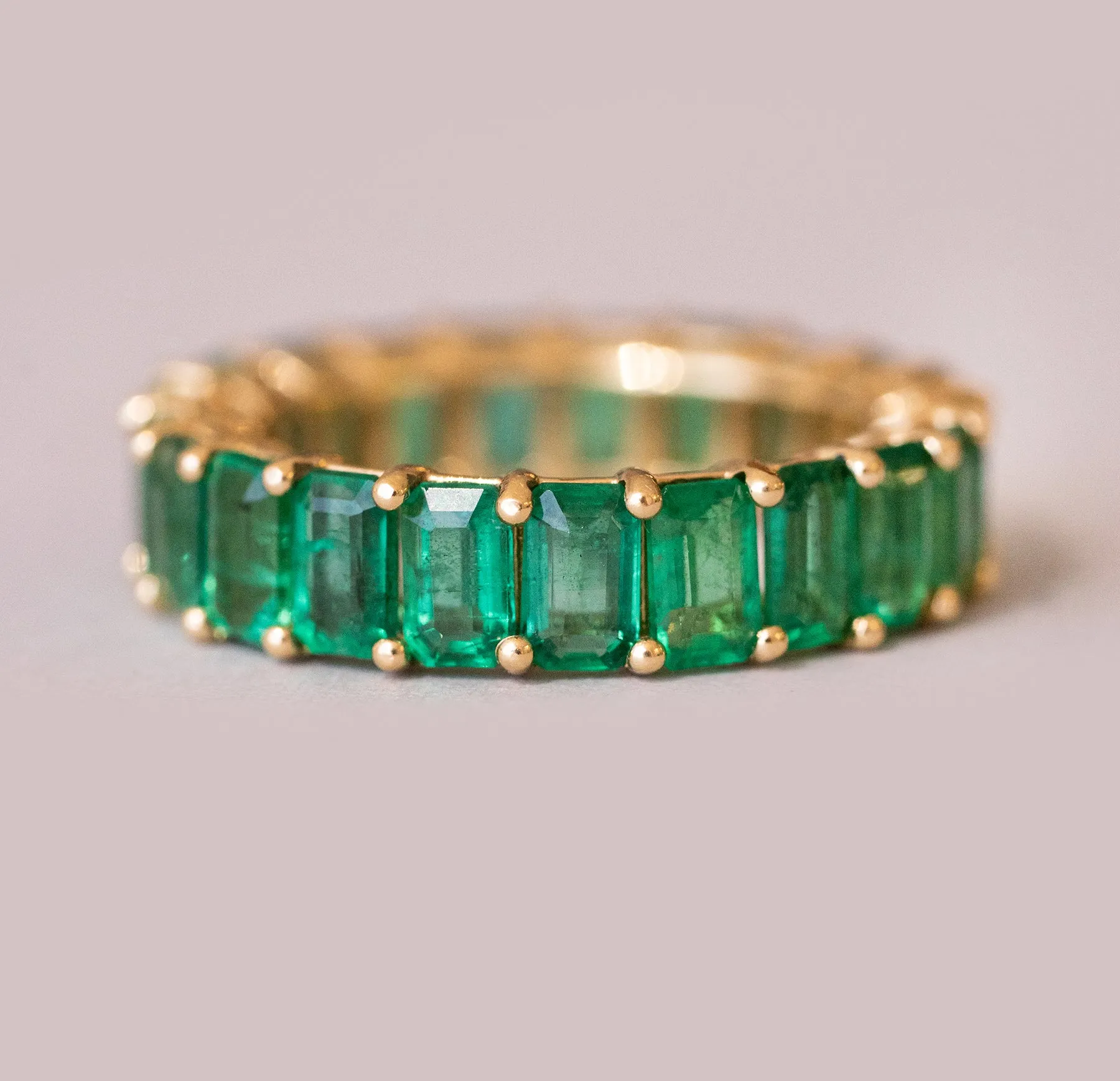 Natural Emerald Eternity Ring (Made to Order)