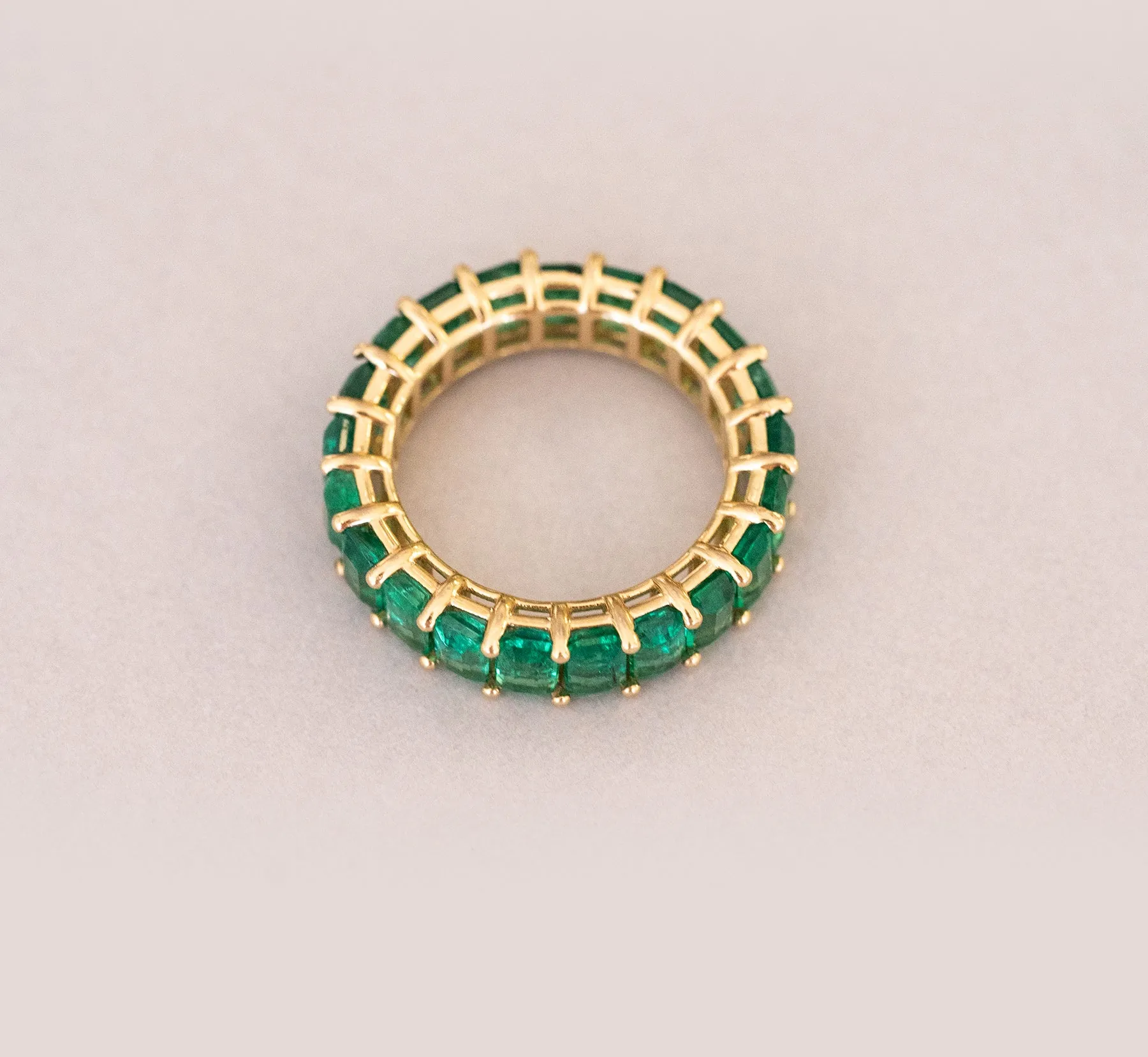 Natural Emerald Eternity Ring (Made to Order)