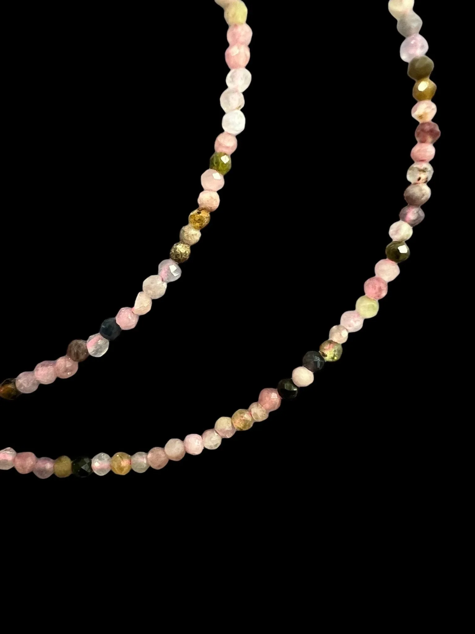 Natural Gemstone Micro-Faceted Necklace