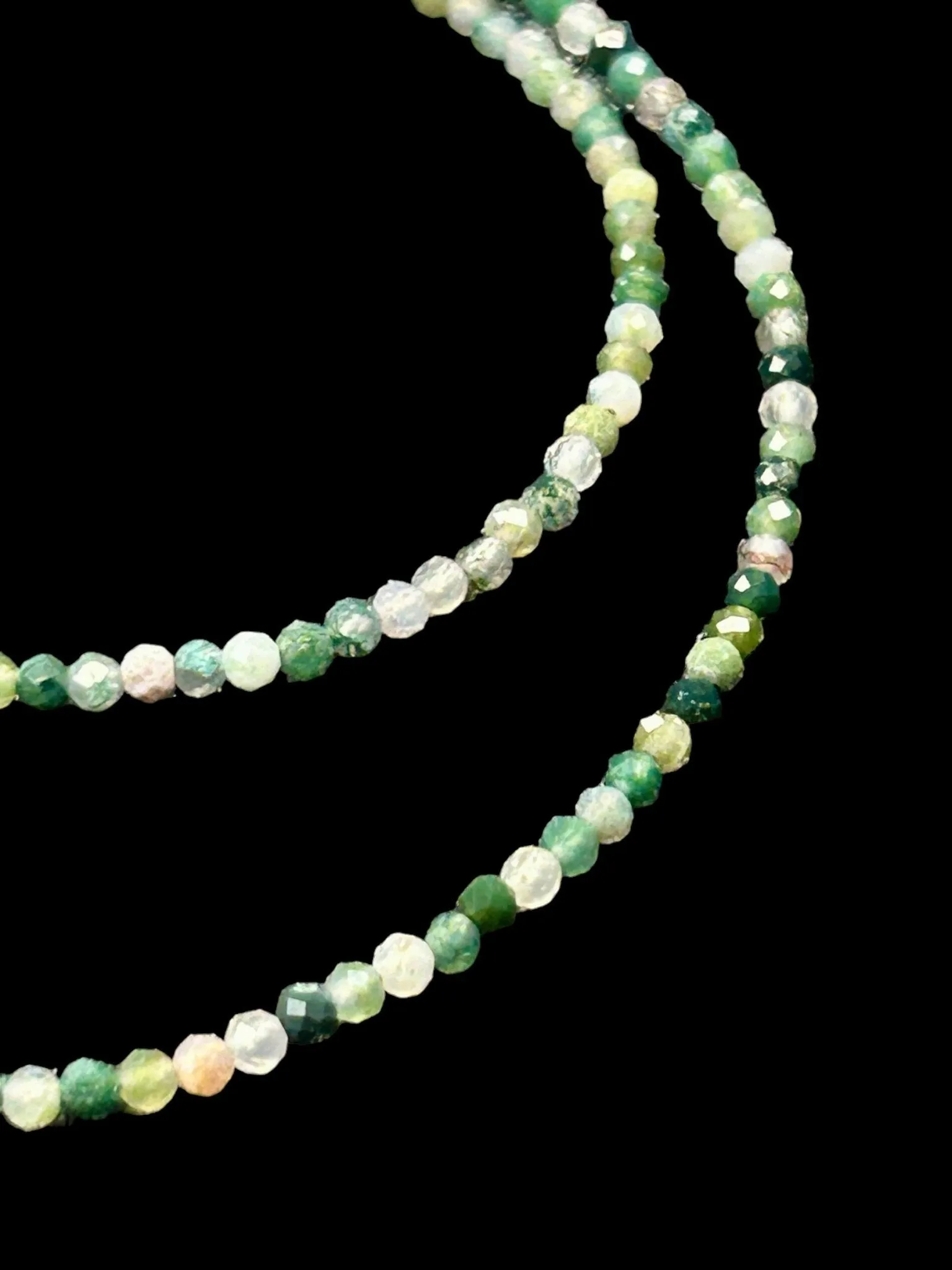 Natural Gemstone Micro-Faceted Necklace