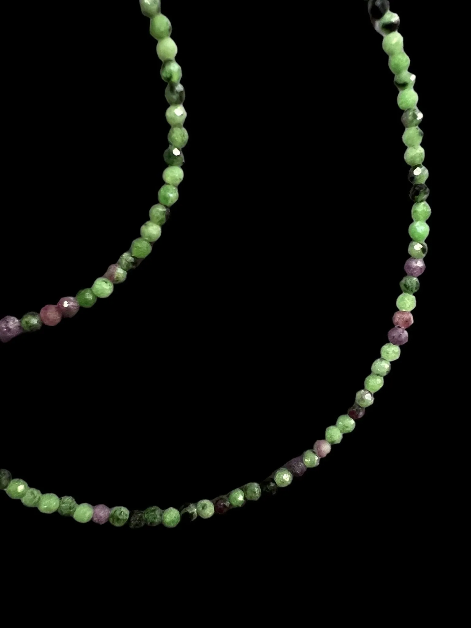 Natural Gemstone Micro-Faceted Necklace