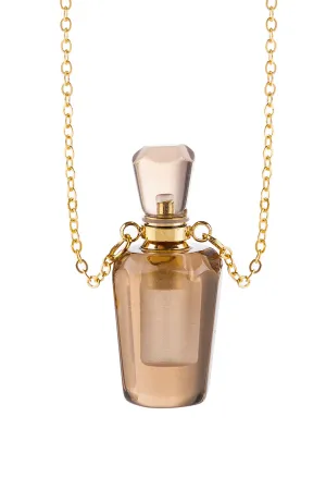 NATURAL STONE HEXAGON CRYSTAL PENDANT  NECKLACE