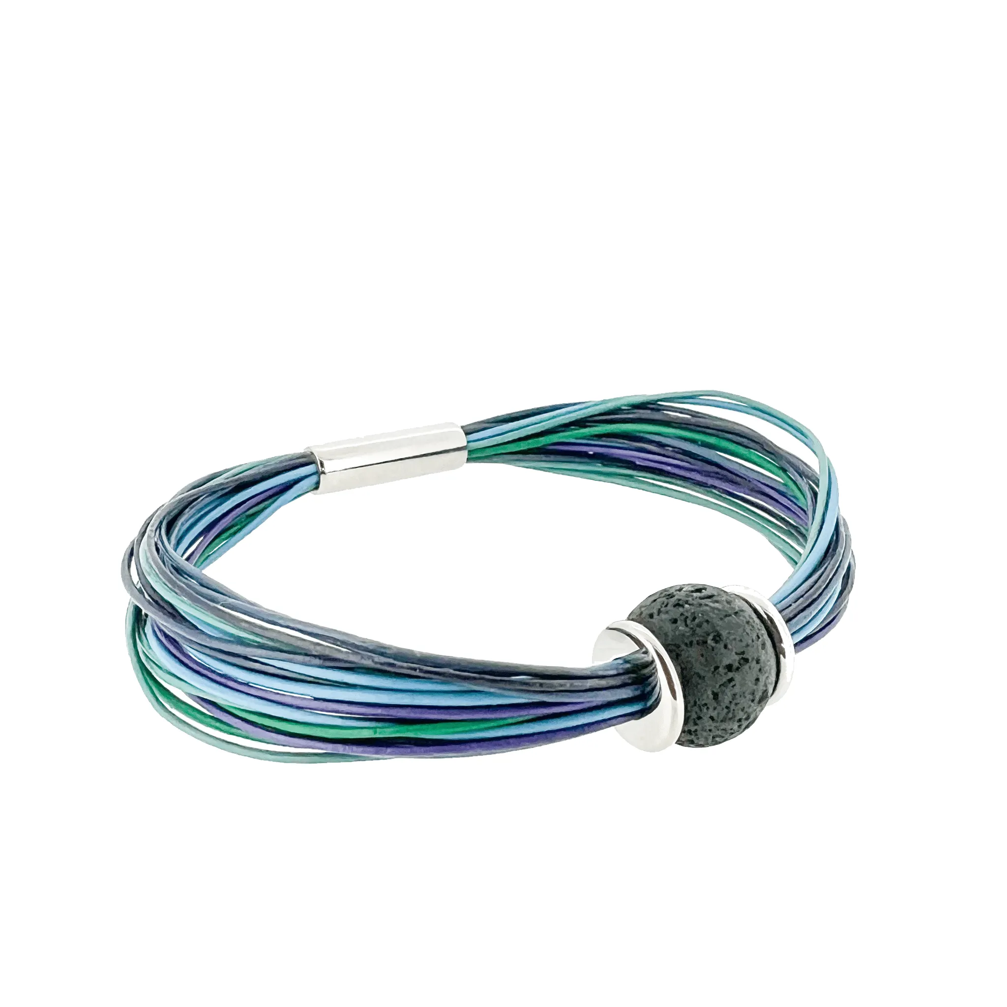 Northern Light Bracelet with Lava stone