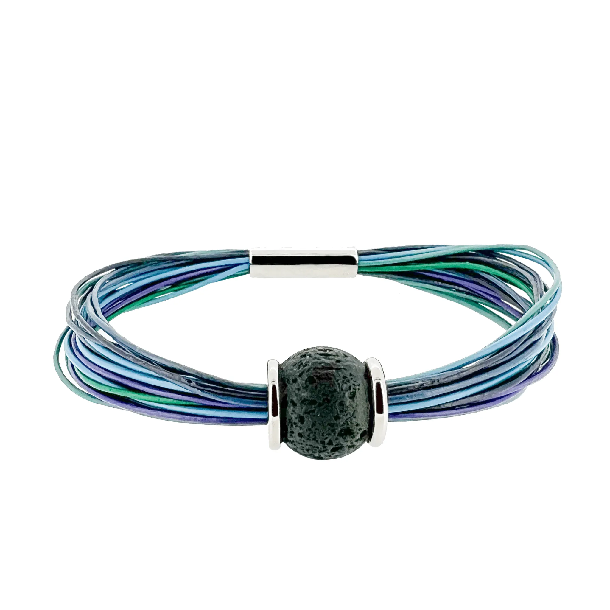 Northern Light Bracelet with Lava stone