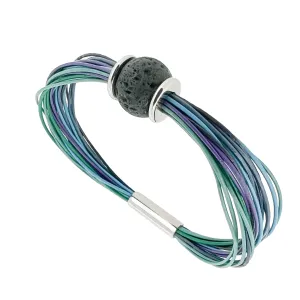 Northern Light Bracelet with Lava stone