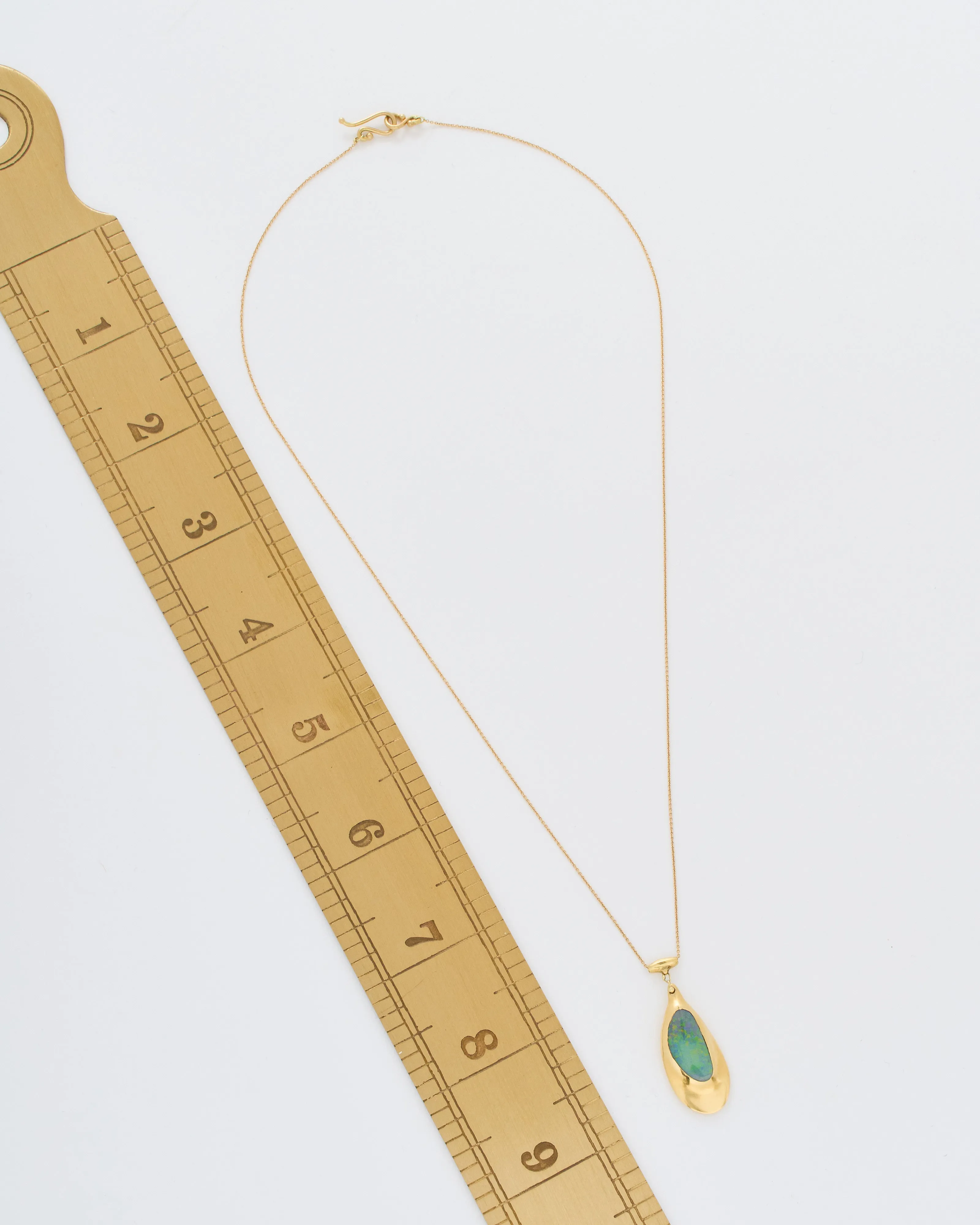 opal 18k holder bead pendant necklace