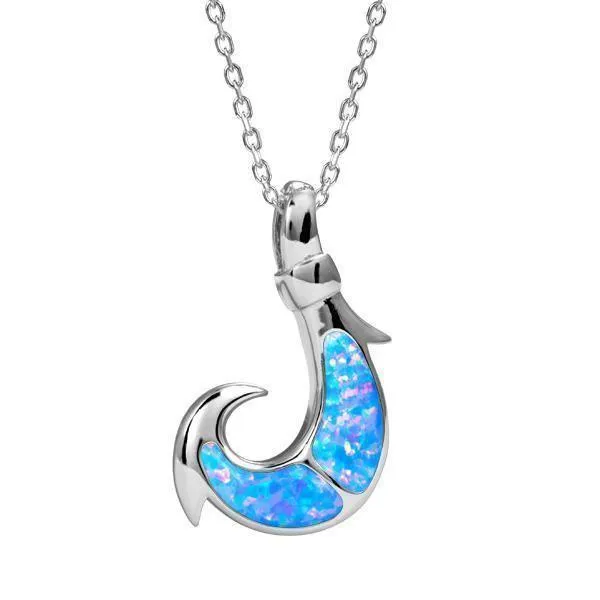 Opal Ahi Fish Hook Pendant