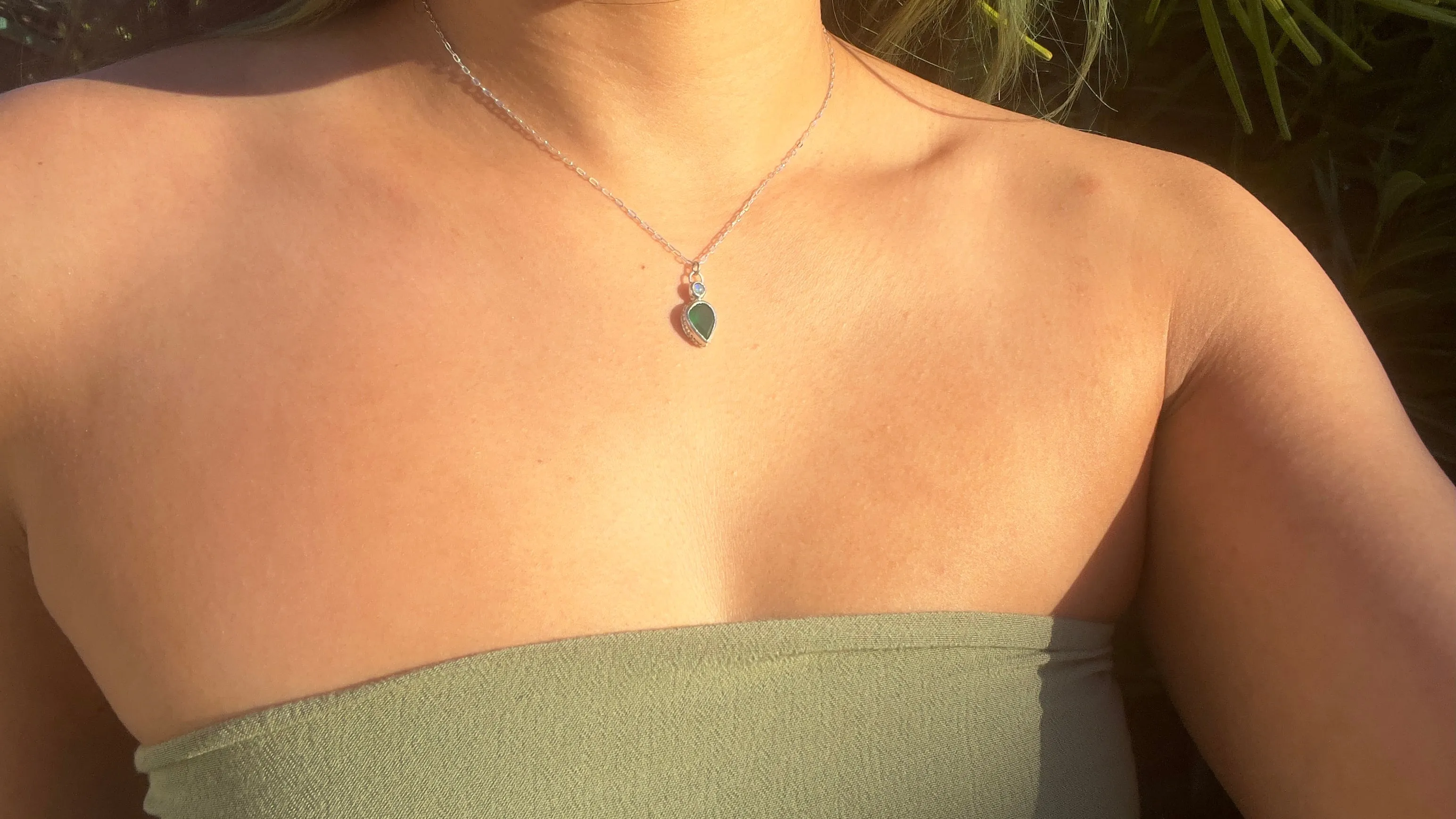 Opal & Green Onyx Pendant 𓆙
