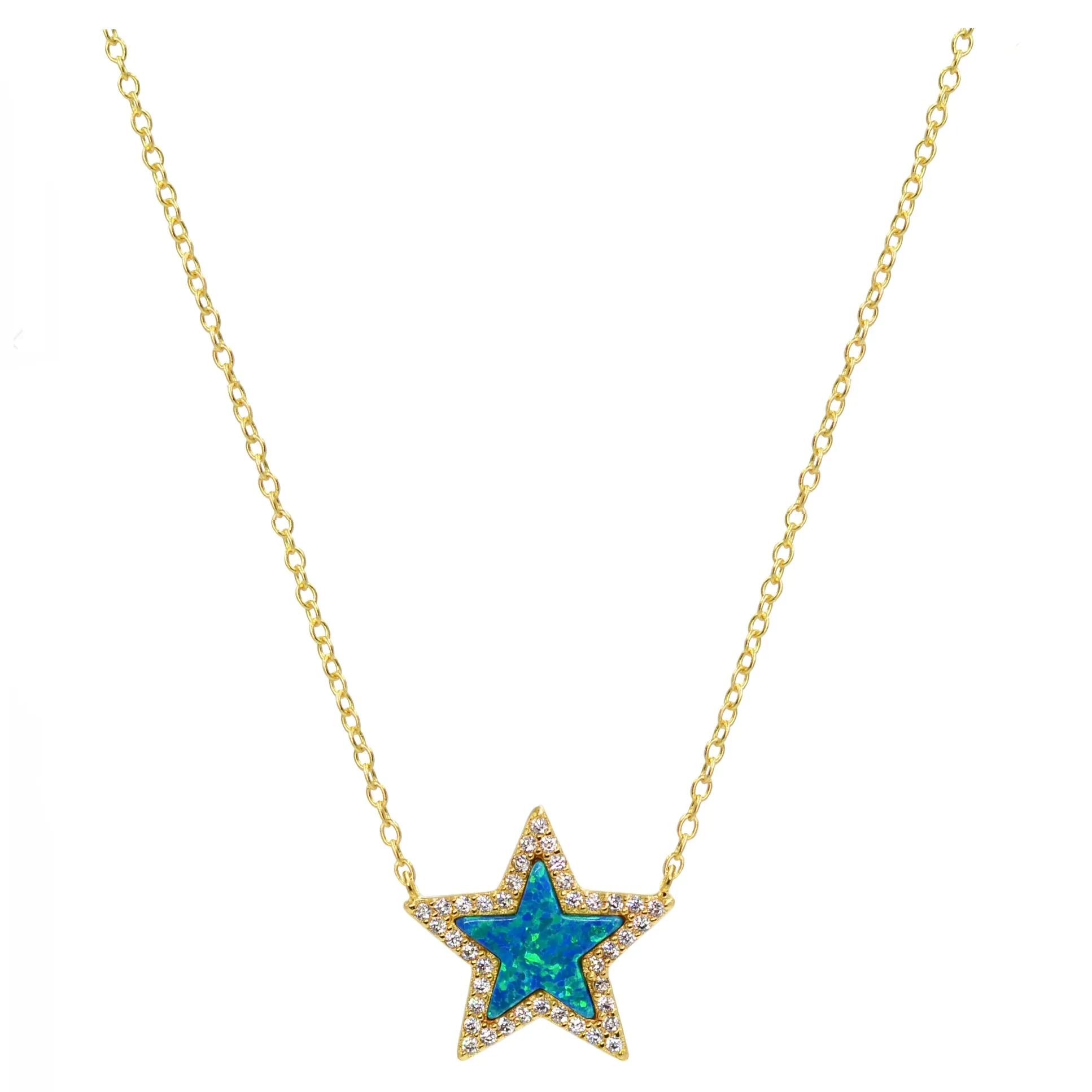 Opal Star Necklace (Available in 3 Colors)