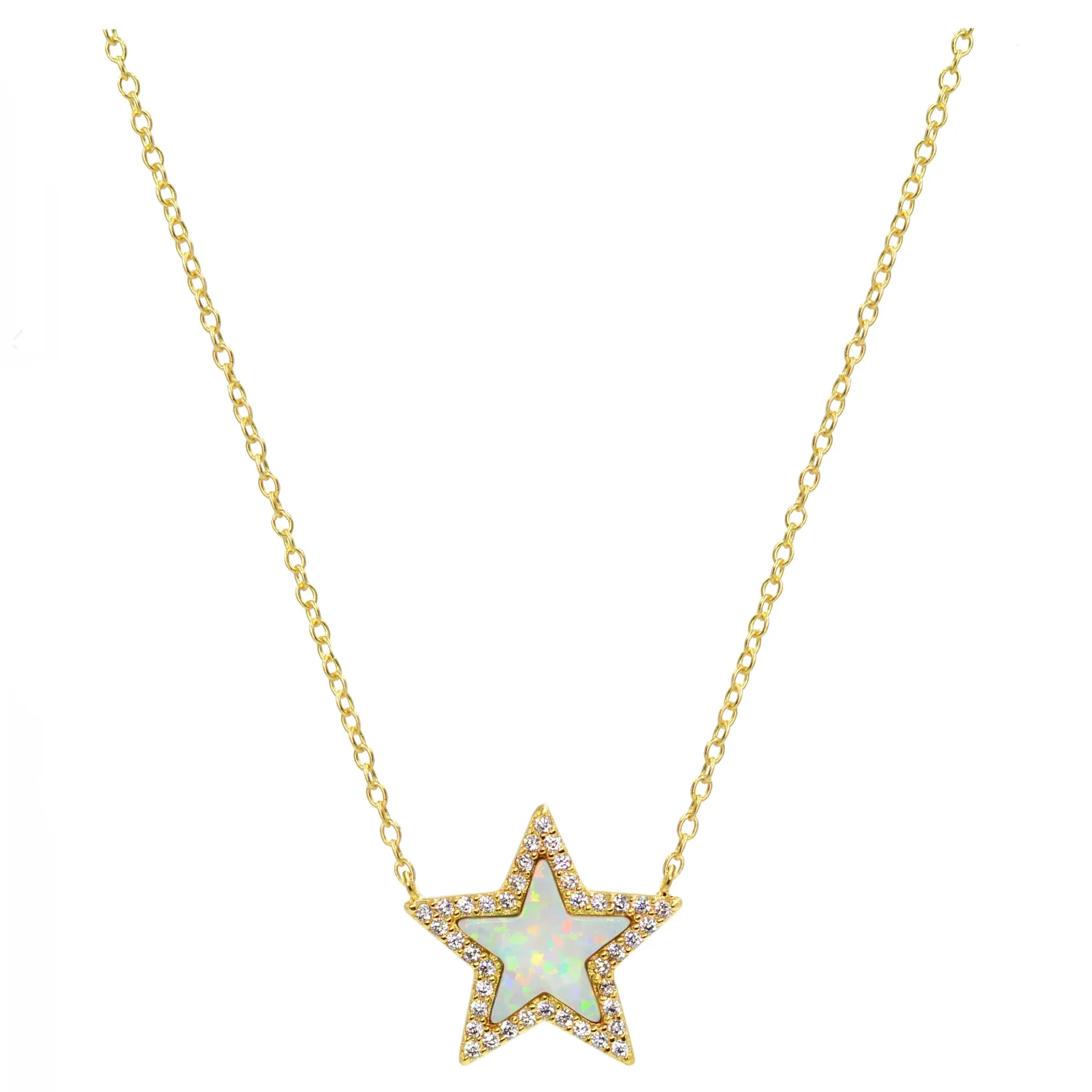 Opal Star Necklace (Available in 3 Colors)