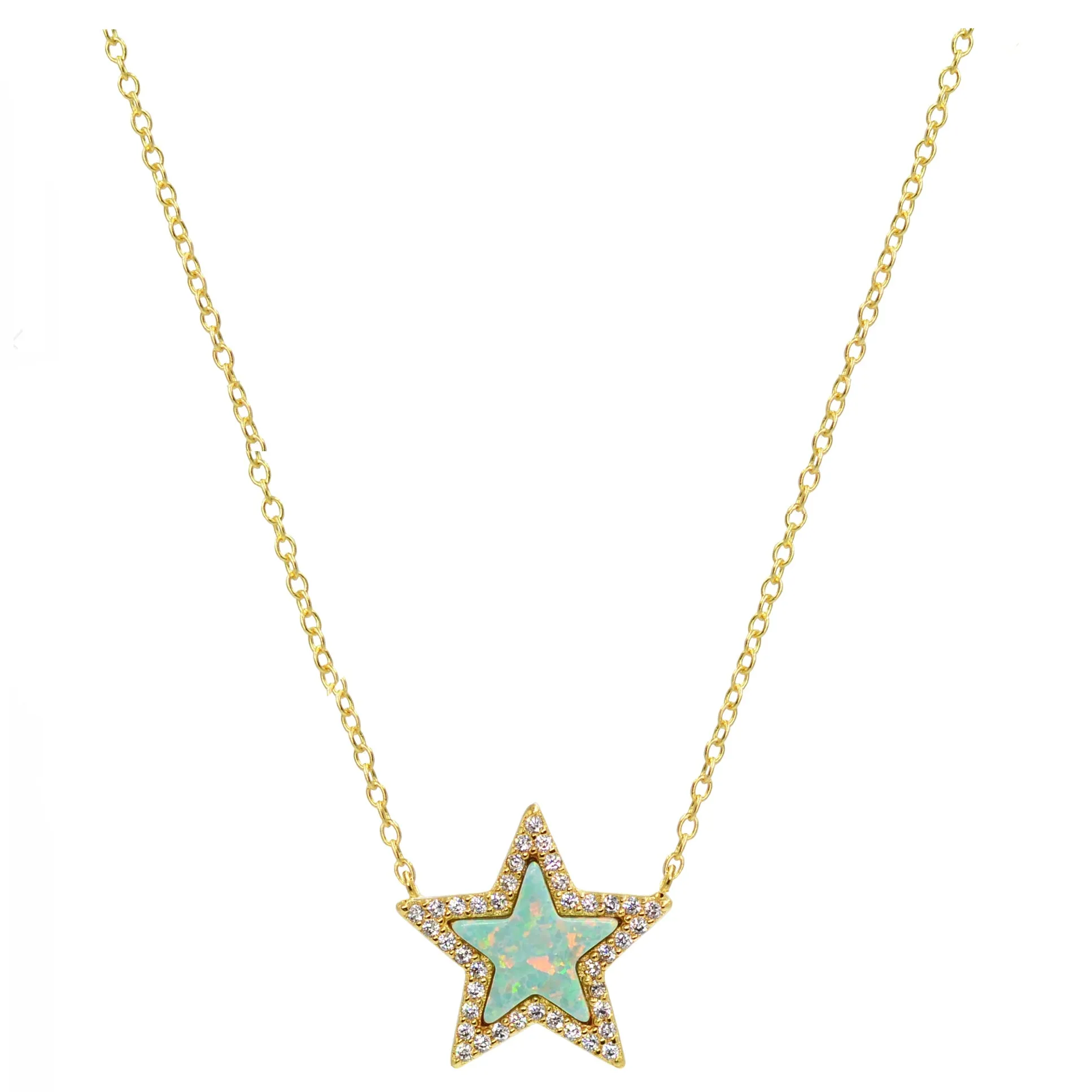 Opal Star Necklace (Available in 3 Colors)