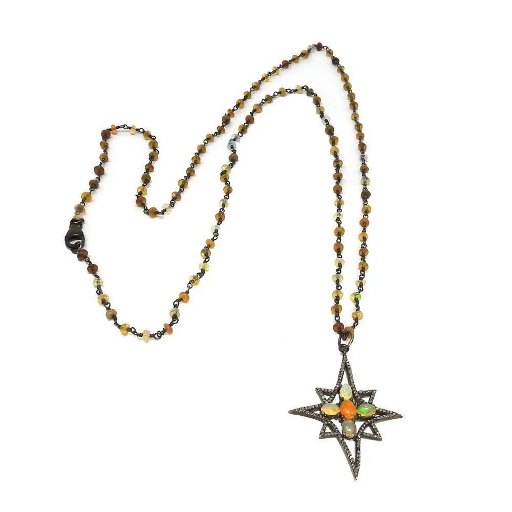 Opal Star Pendant