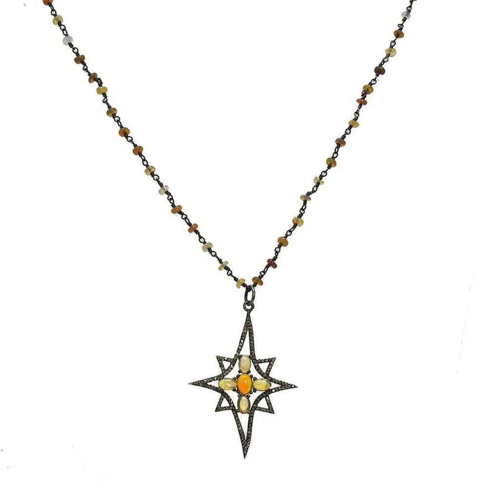 Opal Star Pendant