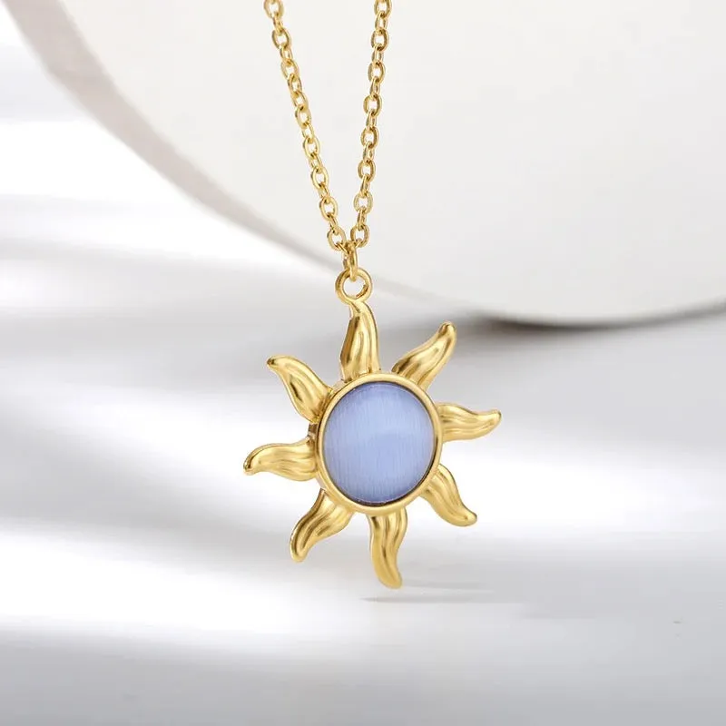 Opal Sun Necklace
