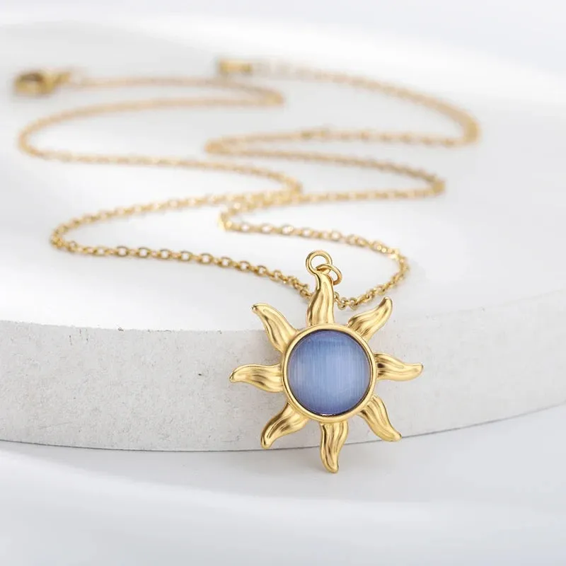Opal Sun Necklace