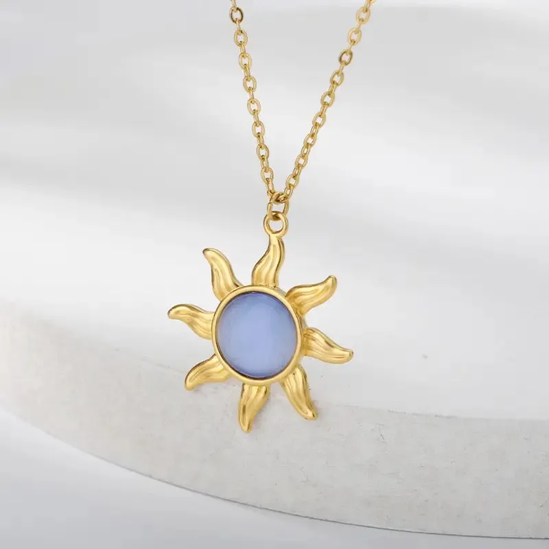 Opal Sun Necklace