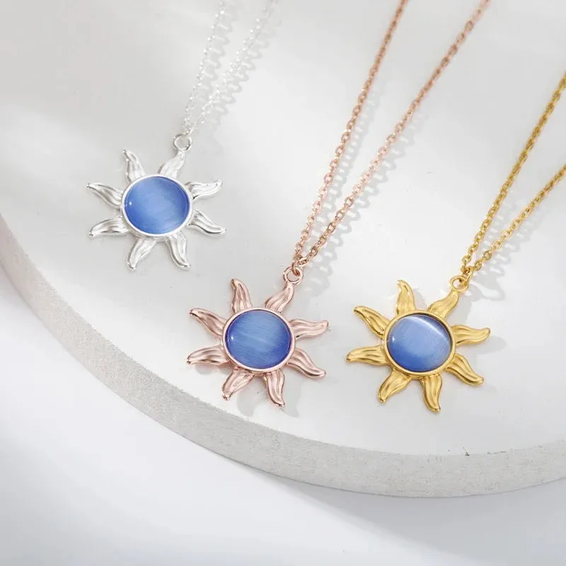 Opal Sun Necklace